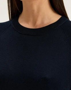 Robe 100% Laine Mérinos Sinc bleu marine