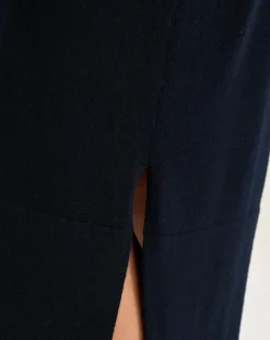 Robe 100% Laine Mérinos Sinc bleu marine