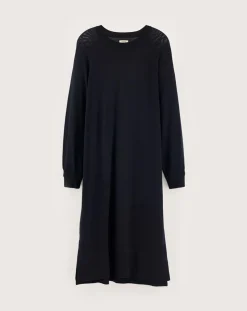 Robe 100% Laine Mérinos Sinc bleu marine