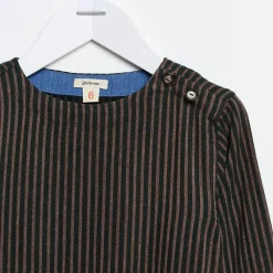 Robe Adoo à rayures marron