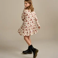 Robe Adylle à fleurs écru/multicolore