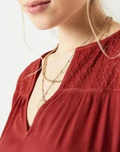 Robe Angèle bordeaux