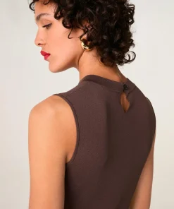 Robe Anne-Isabelle marron écorce
