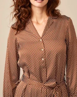 Robe Armory à pois marron