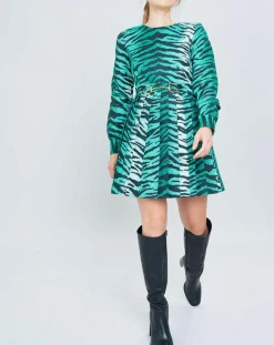 Robe Belle de Jour imprimée émeraude