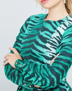 Robe Belle de Jour imprimée émeraude