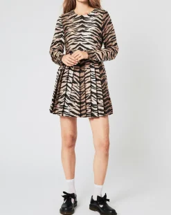 Robe Belle de Jour imprimée marron