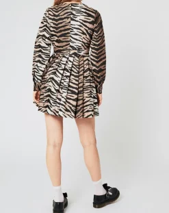 Robe Belle de Jour imprimée marron