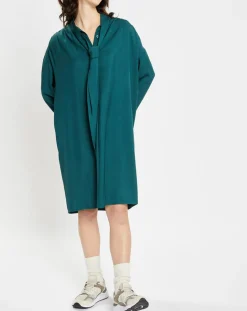 Robe Brama cravate vert moyen