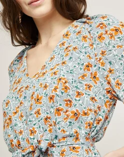 Robe Budapest imprimée bleue