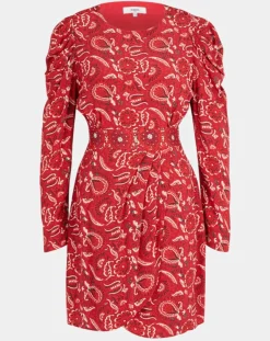 Robe Cennet imprimée rouge