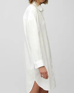 Robe chemise 100% Lin blanche