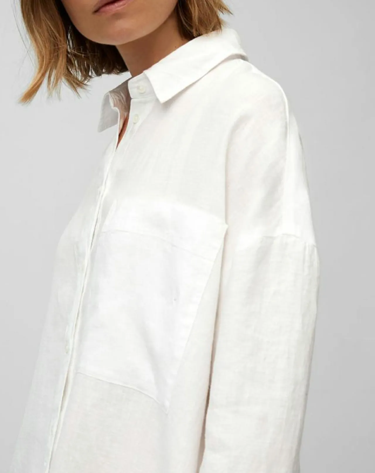 Robe chemise 100% Lin blanche