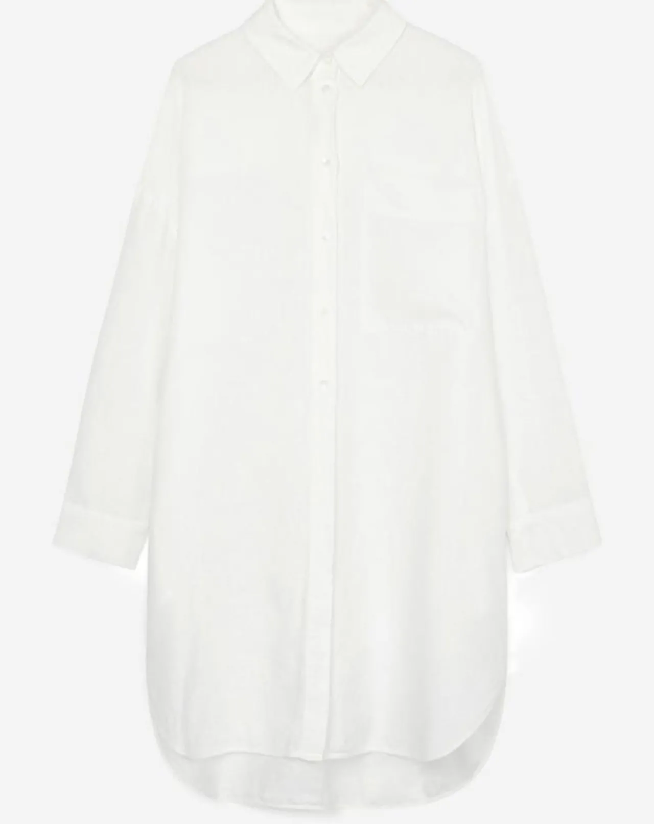 Robe chemise 100% Lin blanche