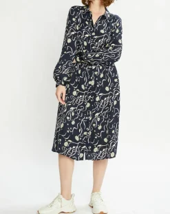 Robe Chemise Cosmos bleu nuit/violet