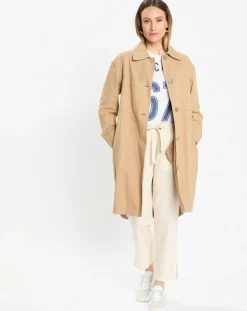 Robe Chemise en Coton & Lin Ceinture beige