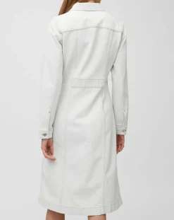 Robe chemise en Jean cintrée bleu clair