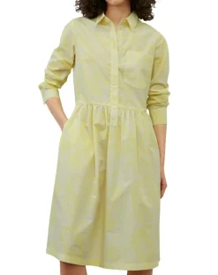 Robe chemise Mid Coton Bio Poche jaune