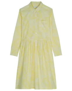 Robe chemise Mid Coton Bio Poche jaune