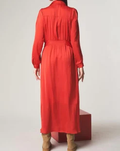 Robe chemise midi Judy rouge