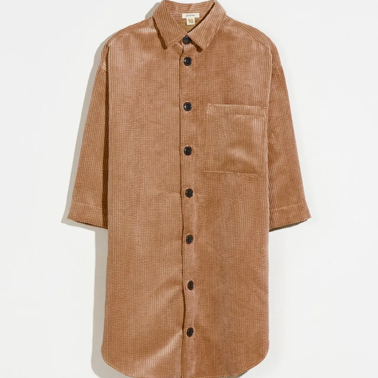 Robe chemise oversize en Velours côtelé Arrow écureuil