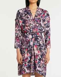 Robe Clavie imprimée rose/violet