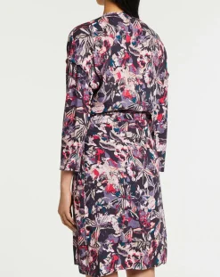 Robe Clavie imprimée rose/violet