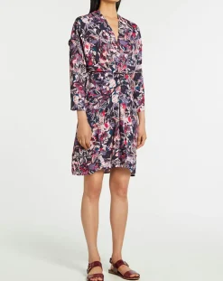 Robe Clavie imprimée rose/violet