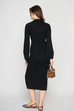 Robe col montant noire
