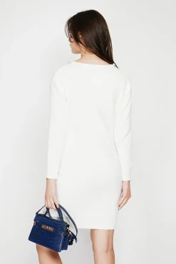 Robe col perle naturel