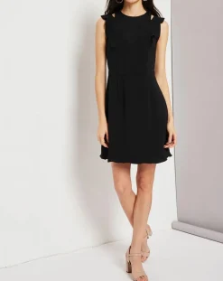 Robe Coleen à petits volants noire