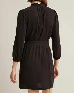 Robe courte col victorien noir foncé