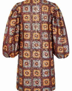 Robe courte Crochet Paillette chocolat