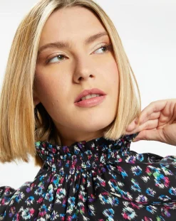 Robe courte et droite Cannelle imprimé fantaisie multicolore