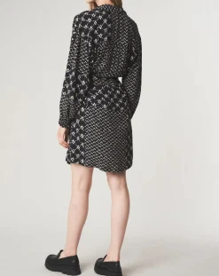 Robe courte Sonia à motifs marine