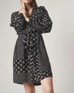 Robe courte Sonia à motifs marine