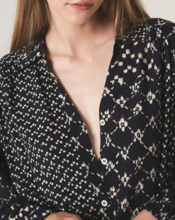 Robe courte Sonia à motifs marine