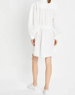 Robe courtes 100% Lin Col Mao Kl écrue