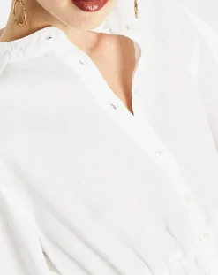 Robe courtes 100% Lin Col Mao Kl écrue