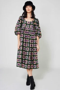 Robe Crochet Paillette & Sequins multicolore