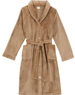 Robe de chambre en peluche flanelle Essentiel dorée