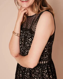 Robe Dico patineuse texturée noire