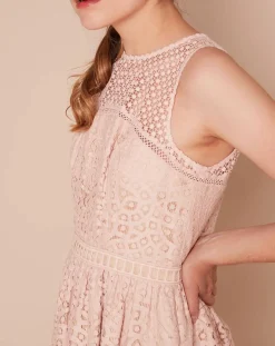 Robe Dico patineuse texturée rose