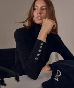 Robe Dinah moulante boutons rodier noir