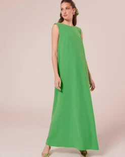 Robe en crêpe verte