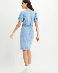 Robe en jean Bryn bleue