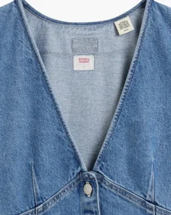 Robe en jean courte Erin 90's bleue