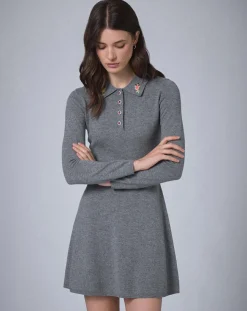 Robe en Laine mélangée BCBG grise