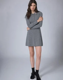 Robe en Laine mélangée BCBG grise