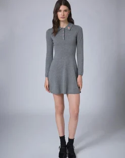 Robe en Laine mélangée BCBG grise